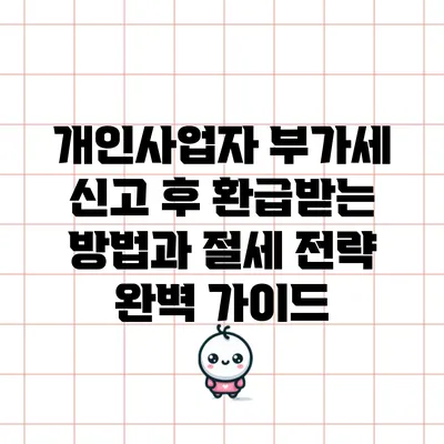 개인사업자 부가세 신고 후 환급받는 방법과 절세 전략 완벽 가이드