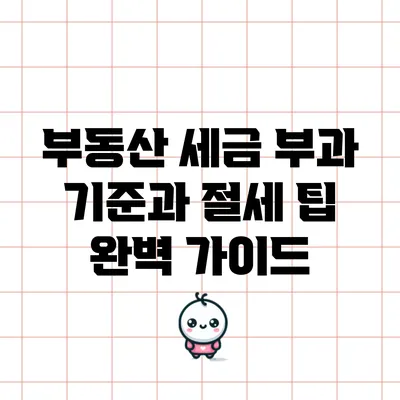 부동산 세금 부과 기준과 절세 팁 완벽 가이드