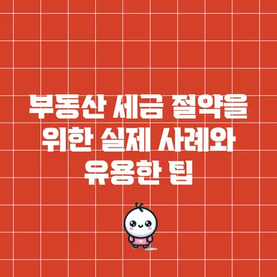 부동산 세금 절약을 위한 실제 사례와 유용한 팁
