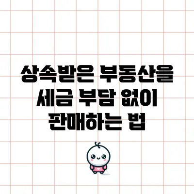 상속받은 부동산을 세금 부담 없이 판매하는 법