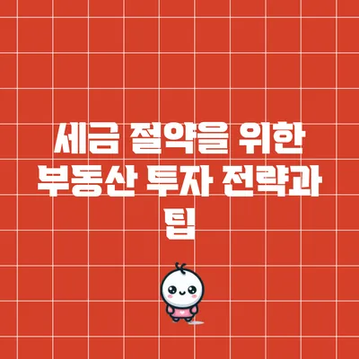세금 절약을 위한 부동산 투자 전략과 팁