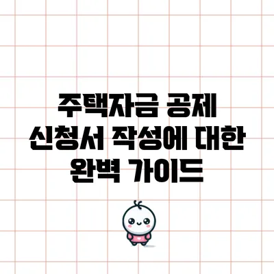 주택자금 공제 신청서 작성에 대한 완벽 가이드