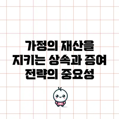 가정의 재산을 지키는 상속과 증여 전략의 중요성