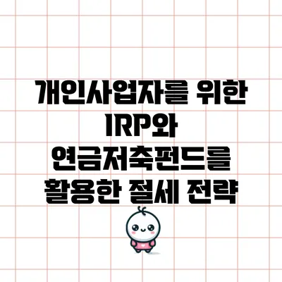 개인사업자를 위한 IRP와 연금저축펀드를 활용한 절세 전략
