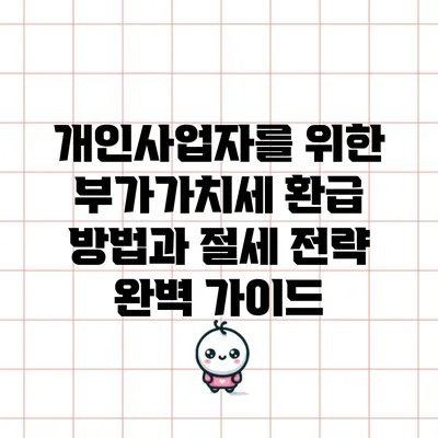 개인사업자를 위한 부가가치세 환급 방법과 절세 전략 완벽 가이드