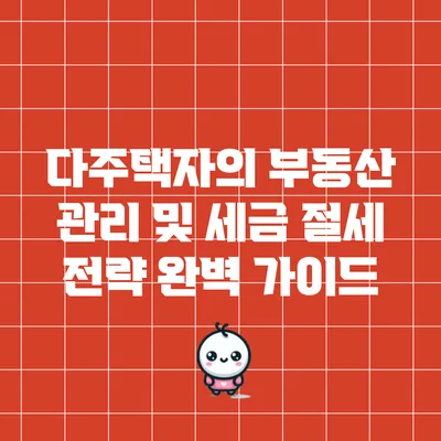 다주택자의 부동산 관리 및 세금 절세 전략 완벽 가이드