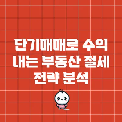 단기매매로 수익 내는 부동산 절세 전략 분석