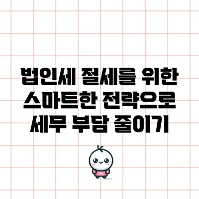 법인세 절세를 위한 스마트한 전략으로 세무 부담 줄이기
