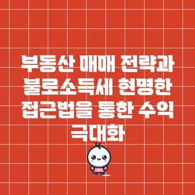 부동산 매매 전략과 불로소득세: 현명한 접근법을 통한 수익 극대화