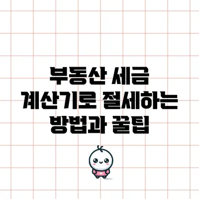 부동산 세금 계산기로 절세하는 방법과 꿀팁