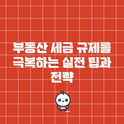 부동산 세금 규제를 극복하는 실전 팁과 전략