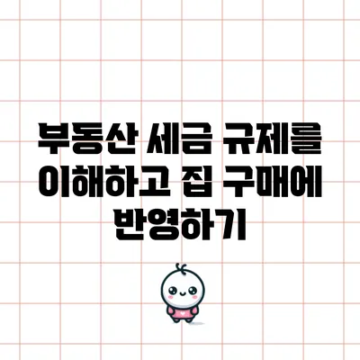 부동산 세금 규제를 이해하고 집 구매에 반영하기