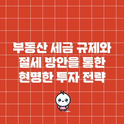 부동산 세금 규제와 절세 방안을 통한 현명한 투자 전략