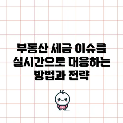 부동산 세금 이슈를 실시간으로 대응하는 방법과 전략