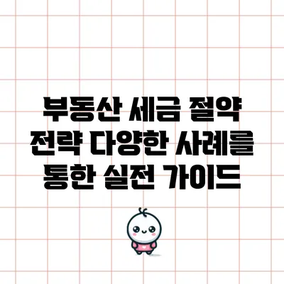 부동산 세금 절약 전략: 다양한 사례를 통한 실전 가이드