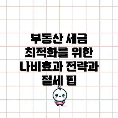 부동산 세금 최적화를 위한 나비효과 전략과 절세 팁