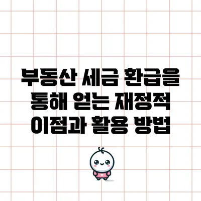 부동산 세금 환급을 통해 얻는 재정적 이점과 활용 방법