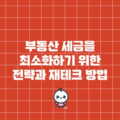 부동산 세금을 최소화하기 위한 전략과 재테크 방법