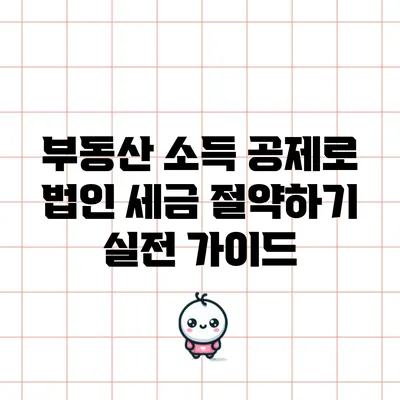 부동산 소득 공제로 법인 세금 절약하기: 실전 가이드