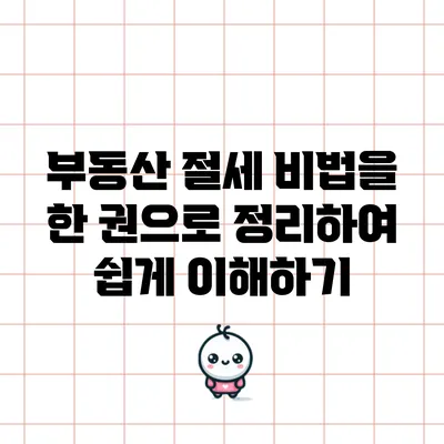 부동산 절세 비법을 한 권으로 정리하여 쉽게 이해하기