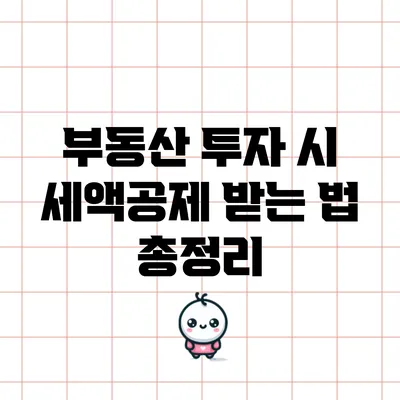 부동산 투자 시 세액공제 받는 법 총정리