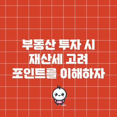 부동산 투자 시 재산세 고려 포인트를 이해하자