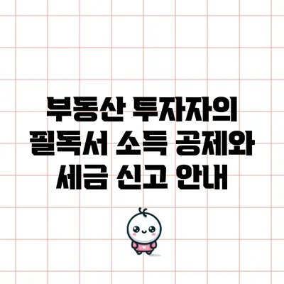 부동산 투자자의 필독서: 소득 공제와 세금 신고 안내