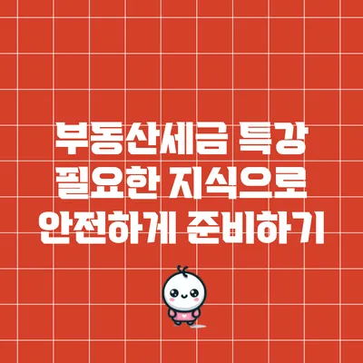 부동산세금 특강: 필요한 지식으로 안전하게 준비하기