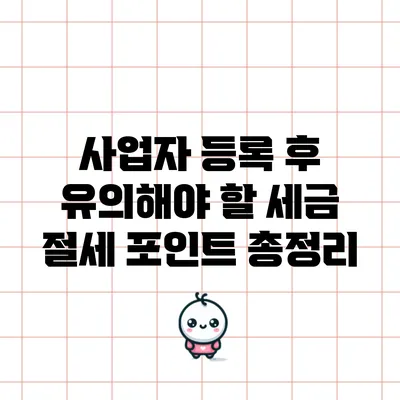 사업자 등록 후 유의해야 할 세금 절세 포인트 총정리
