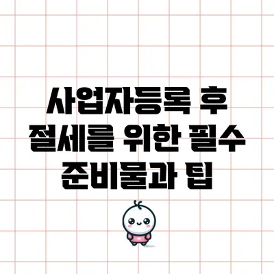 사업자등록 후 절세를 위한 필수 준비물과 팁