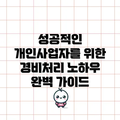 성공적인 개인사업자를 위한 경비처리 노하우 완벽 가이드