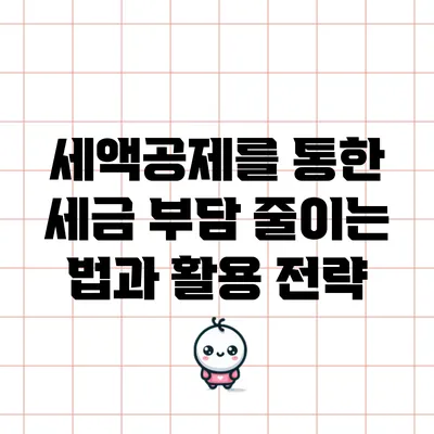 세액공제를 통한 세금 부담 줄이는 법과 활용 전략