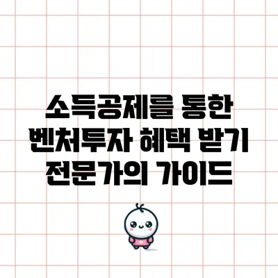 소득공제를 통한 벤처투자 혜택 받기: 전문가의 가이드