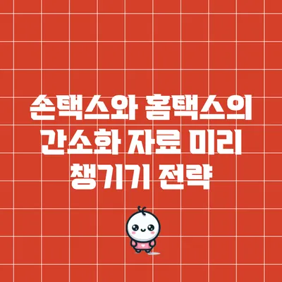 손택스와 홈택스의 간소화 자료 미리 챙기기 전략