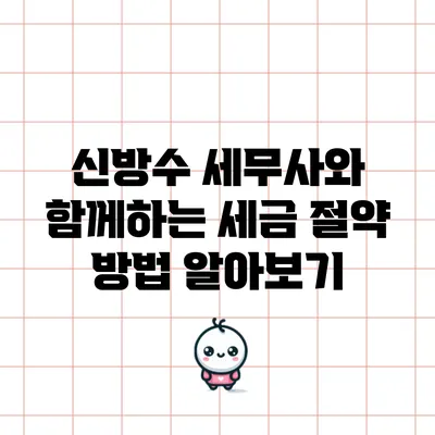 신방수 세무사와 함께하는 세금 절약 방법 알아보기