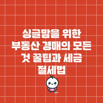 싱글맘을 위한 부동산 경매의 모든 것: 꿀팁과 세금 절세법