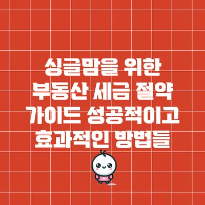 싱글맘을 위한 부동산 세금 절약 가이드: 성공적이고 효과적인 방법들