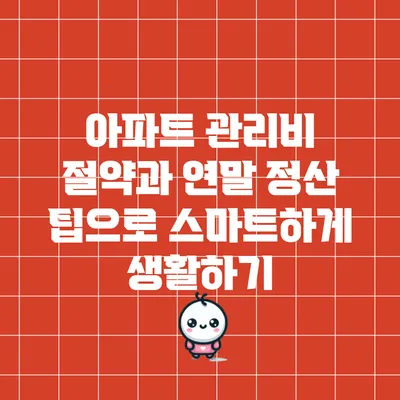 아파트 관리비 절약과 연말 정산 팁으로 스마트하게 생활하기