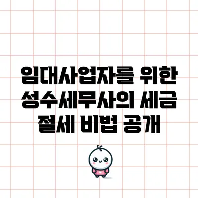 임대사업자를 위한 성수세무사의 세금 절세 비법 공개