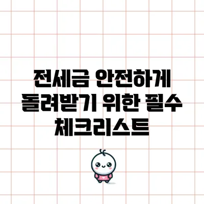 전세금 안전하게 돌려받기 위한 필수 체크리스트