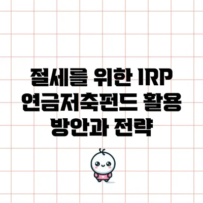 절세를 위한 IRP 연금저축펀드 활용 방안과 전략