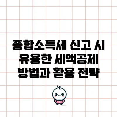 종합소득세 신고 시 유용한 세액공제 방법과 활용 전략