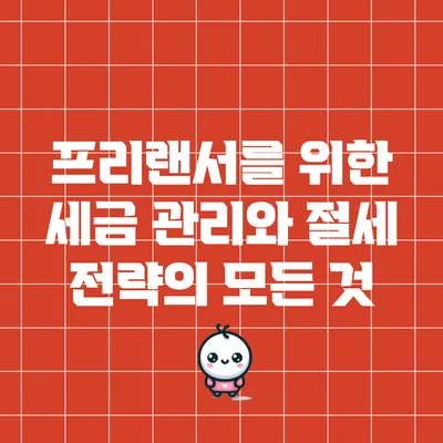 프리랜서를 위한 세금 관리와 절세 전략의 모든 것