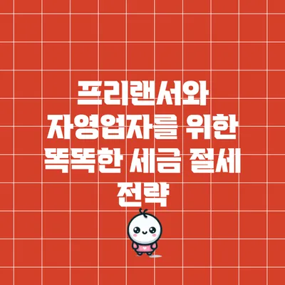 프리랜서와 자영업자를 위한 똑똑한 세금 절세 전략