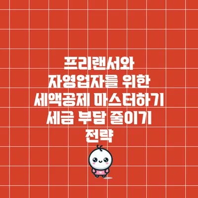 프리랜서와 자영업자를 위한 세액공제 마스터하기: 세금 부담 줄이기 전략