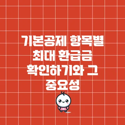 기본공제 항목별 최대 환급금 확인하기와 그 중요성