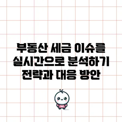 부동산 세금 이슈를 실시간으로 분석하기: 전략과 대응 방안