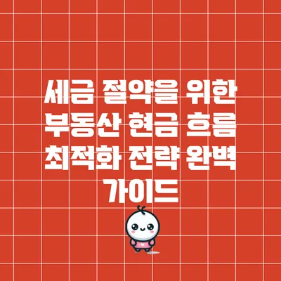 세금 절약을 위한 부동산 현금 흐름 최적화 전략 완벽 가이드