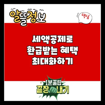 세액공제로 환급받는 혜택 최대화하기