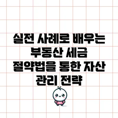 실전 사례로 배우는 부동산 세금 절약법을 통한 자산 관리 전략